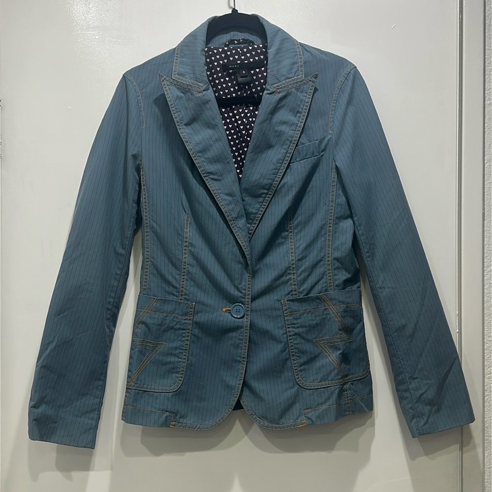 Marc Jacobs Women’s  Blue Pin Stripe Jacket Blazer Size 6